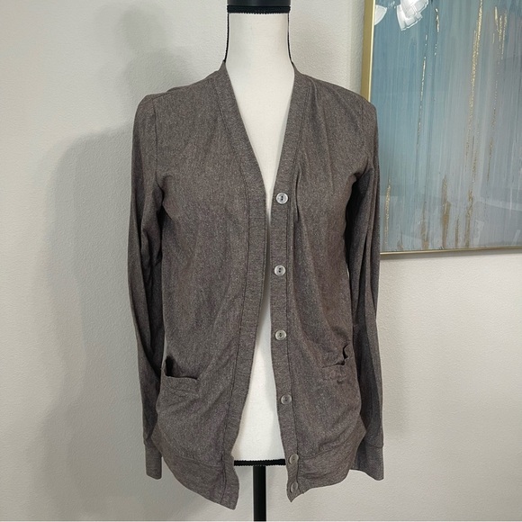 Free People FP Beach Brown Metallic Sweater Cardigan. Size S - Picture 1 of 11